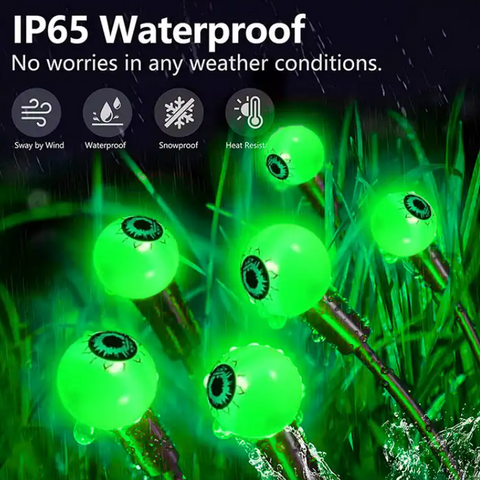 LED Solar Eyeball Halloween Pathway Light