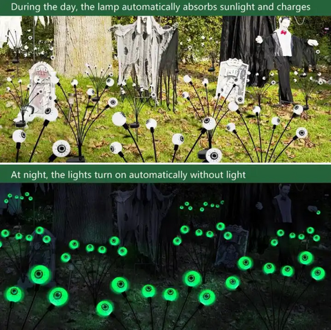 LED Solar Eyeball Halloween Pathway Light