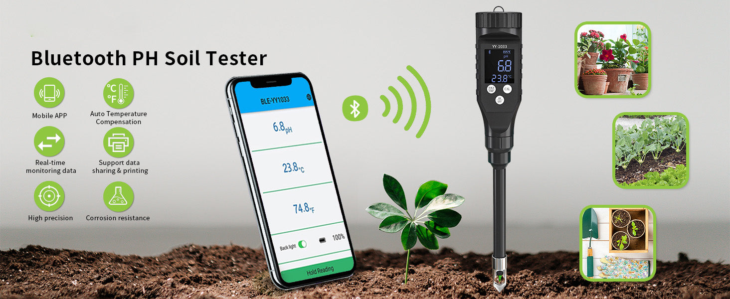 Soilphu soid pH test meter
