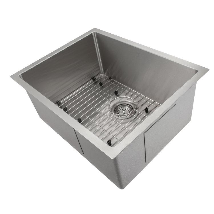 ZLINE 23 in. Meribel Undermount Single Bowl Kitchen Sink with Bottom Grid (SRS-23)