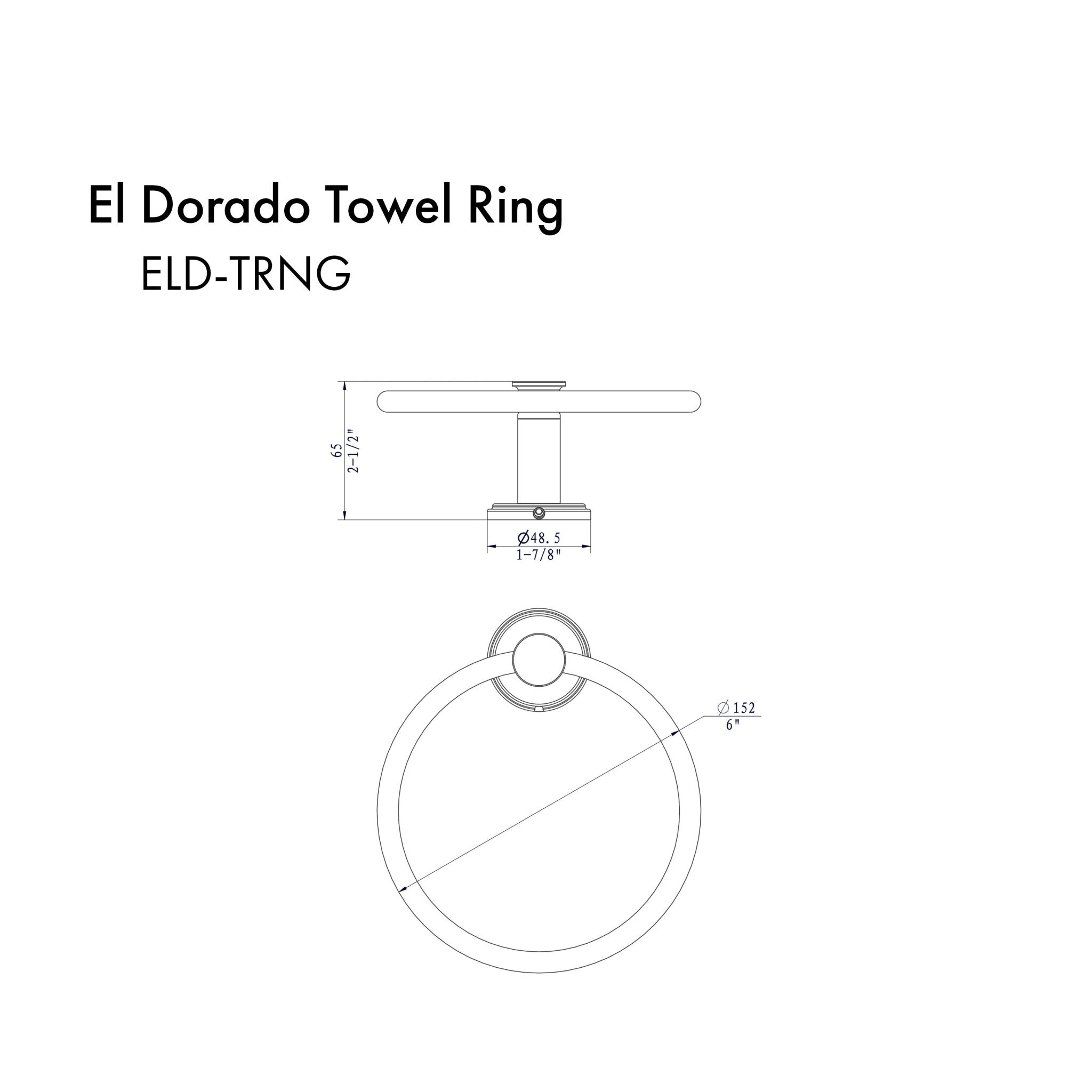 ZLINE El Dorado Towel Ring with color options (ELD-TRNG)