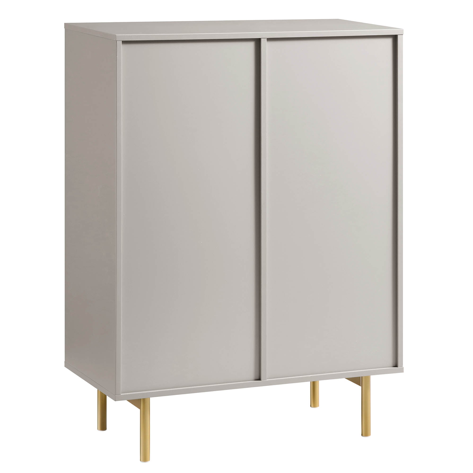 Richmond Ridged Highboard Storage Cabinet, Matte Taupe