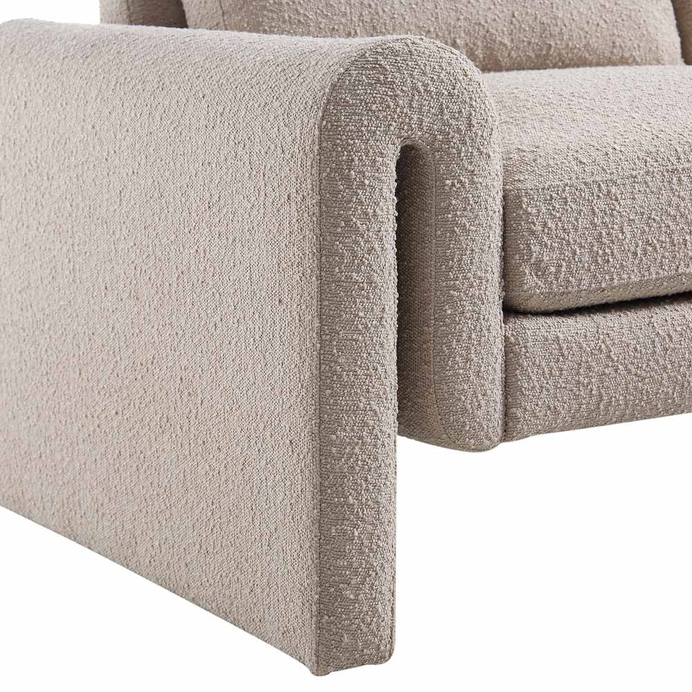 Hampstead Taupe Boucle Curved 2-Seater Sofa