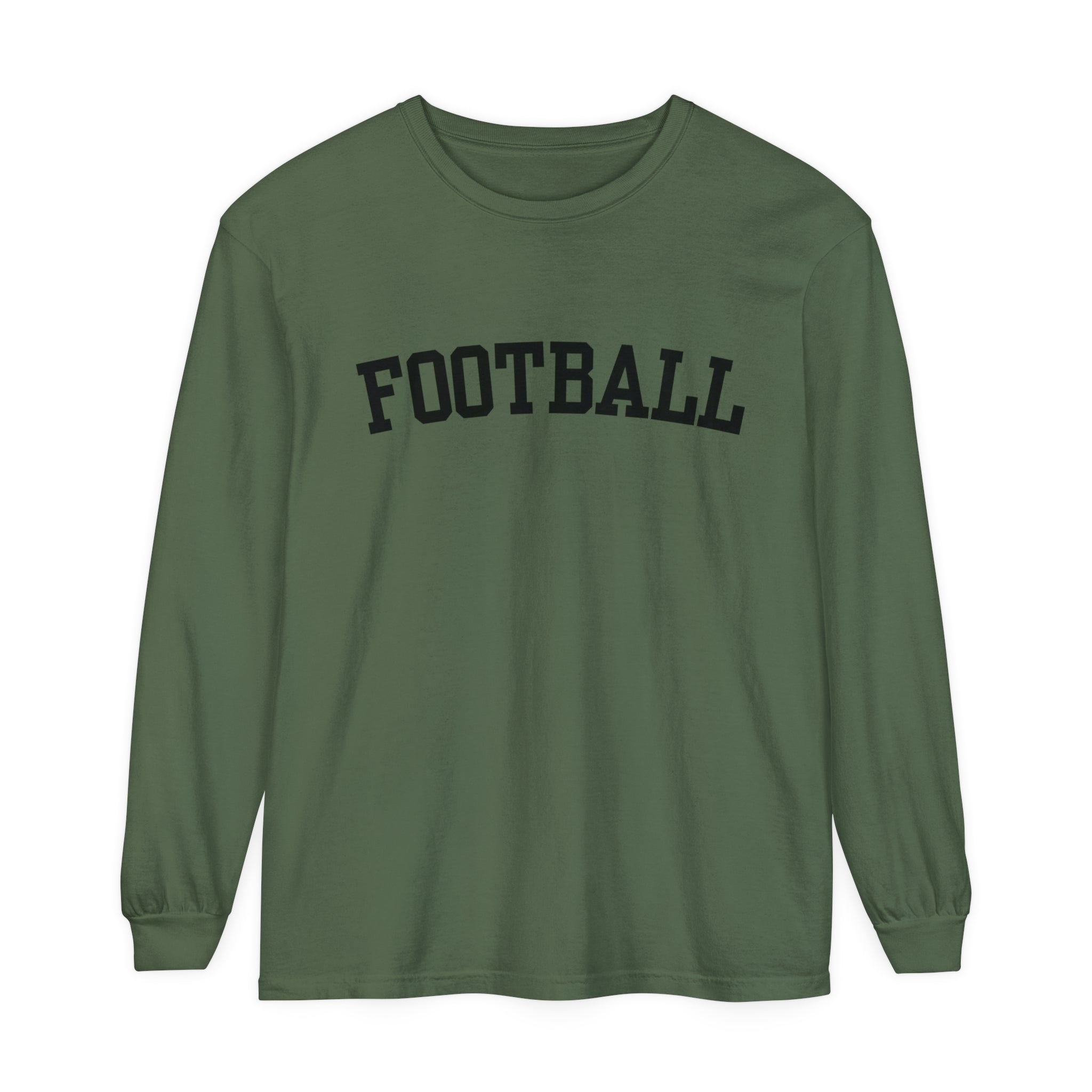 Football Unisex Long Sleeve T-Shirt Black Lettering
