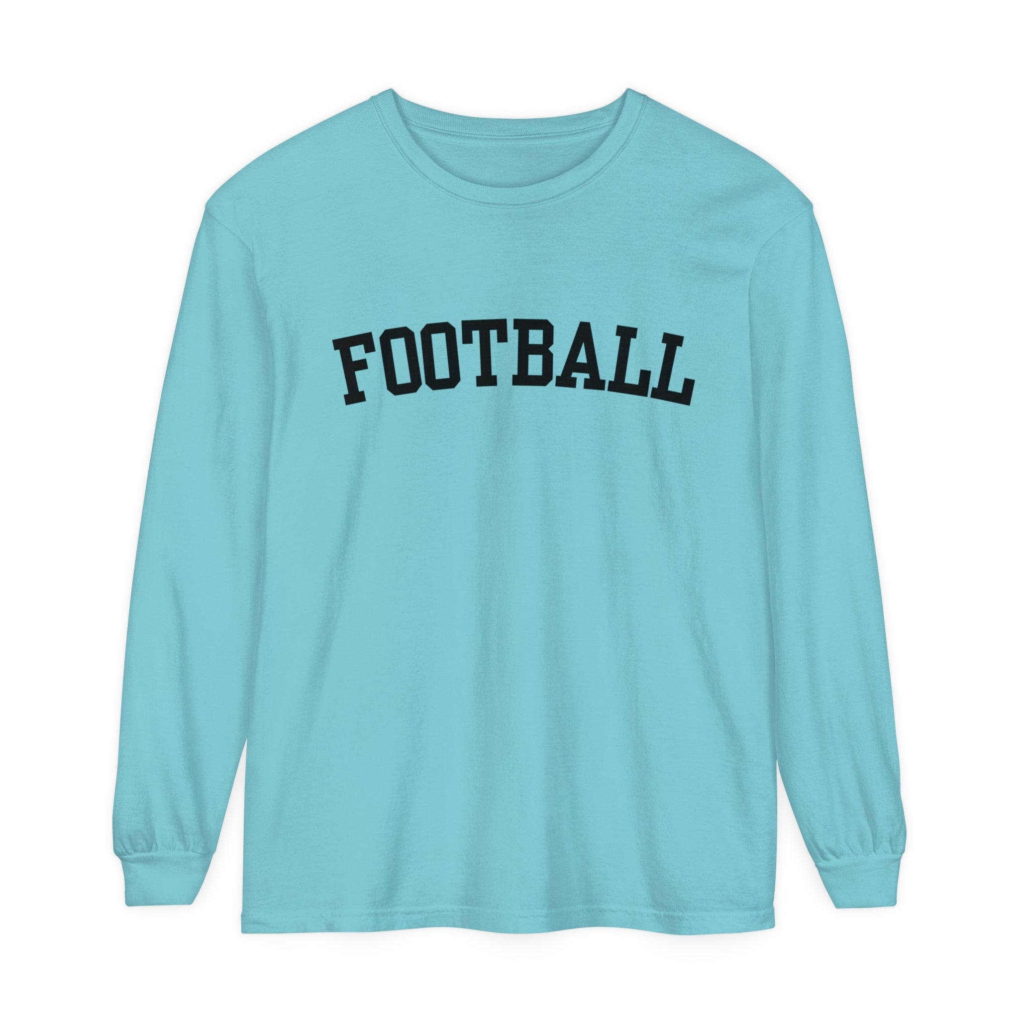 Football Unisex Long Sleeve T-Shirt Black Lettering