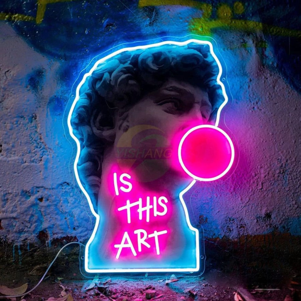 David Statue Neon Sign Art