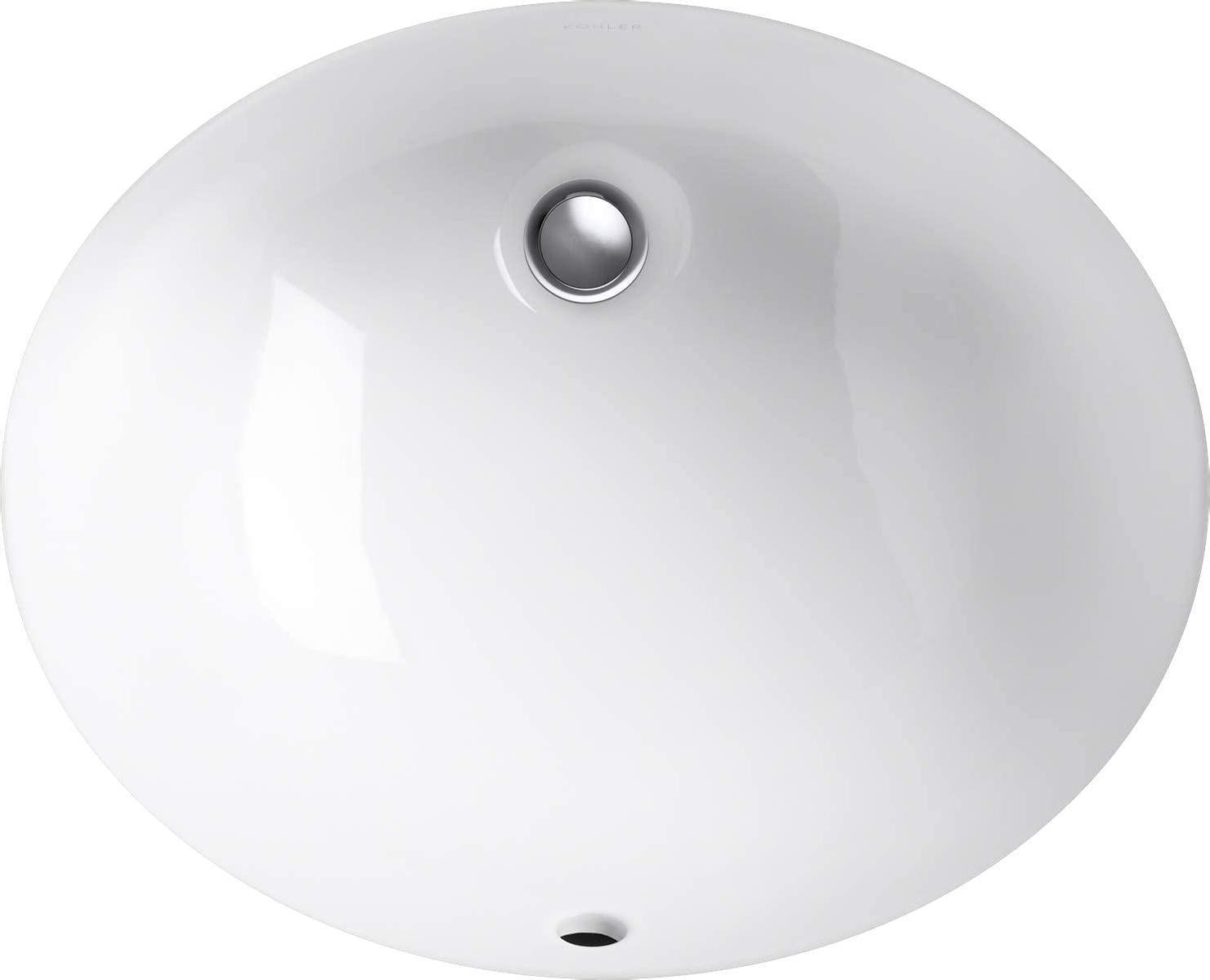 KOHLER K-2209-0 Caxton Under-Mount Bathroom Sink, White
