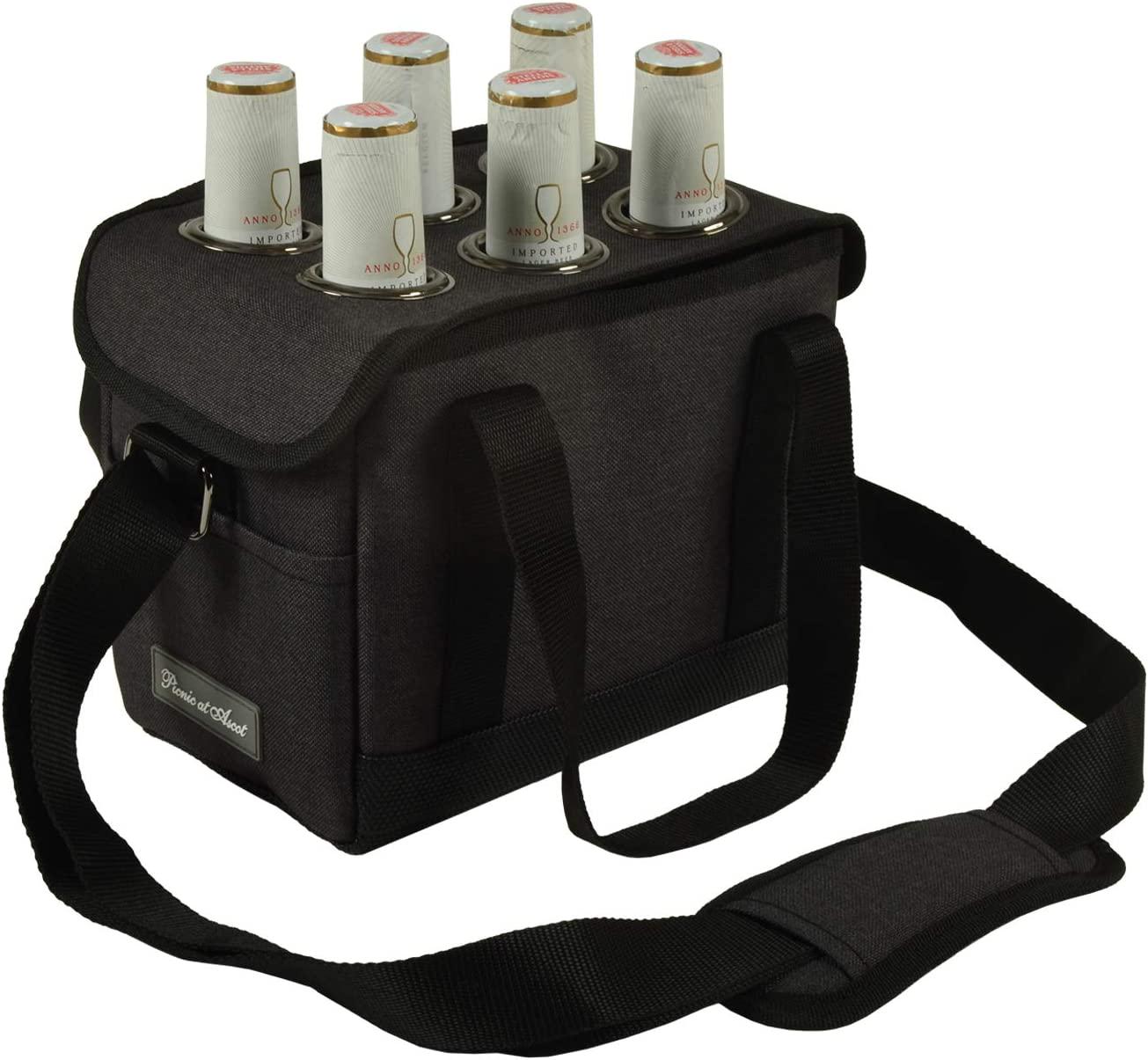 Picnic at Ascot Insulated Six Bottle Beer Caddy with Opener