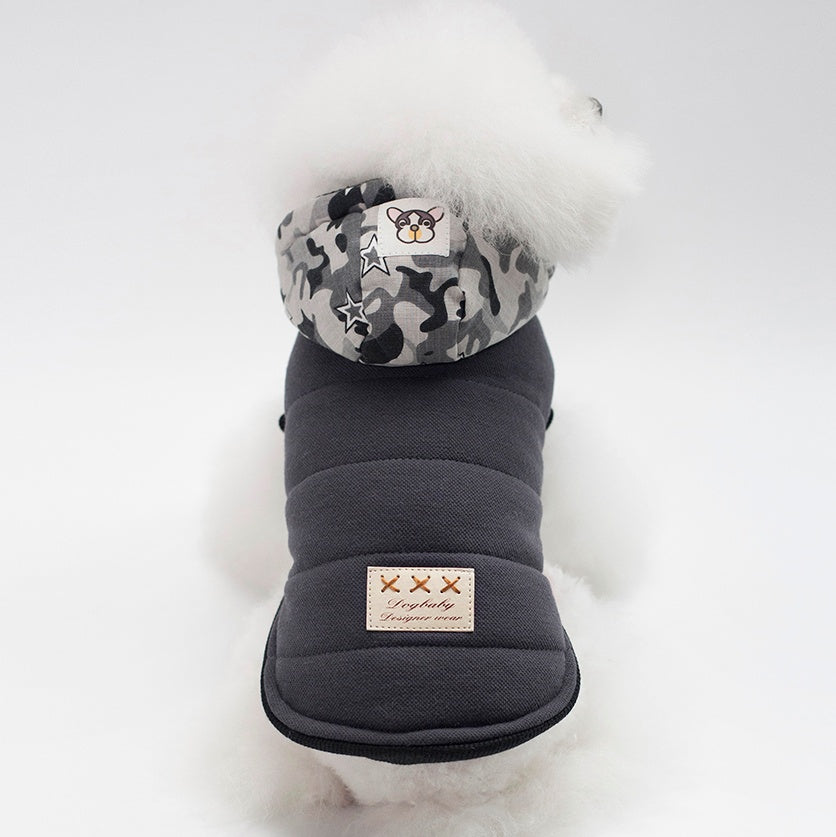 Dog camouflage padded coat