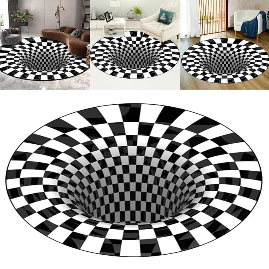 3D Hole Round Carpet