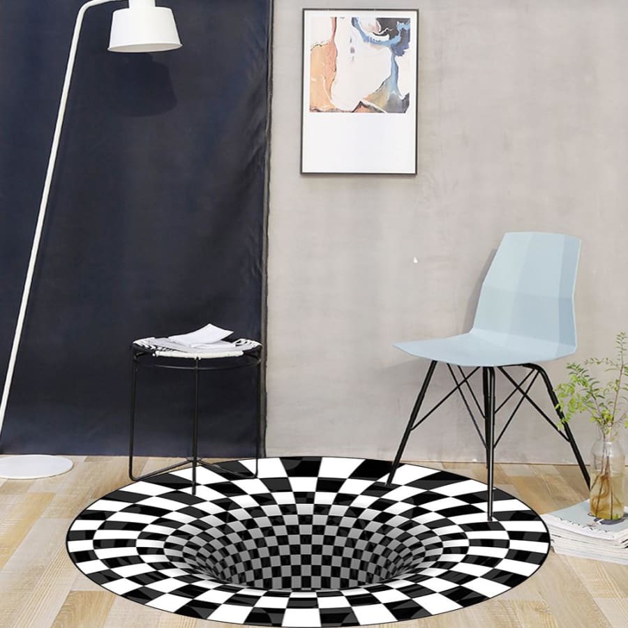 3D Hole Round Carpet