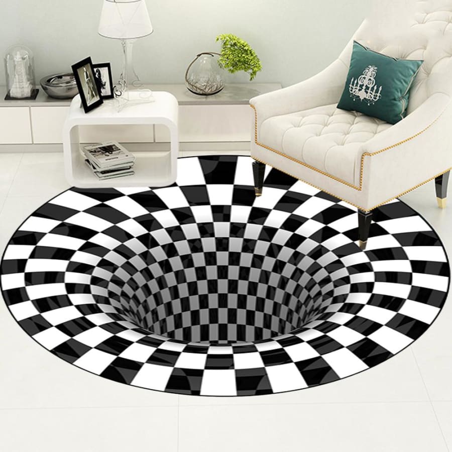 3D Hole Round Carpet