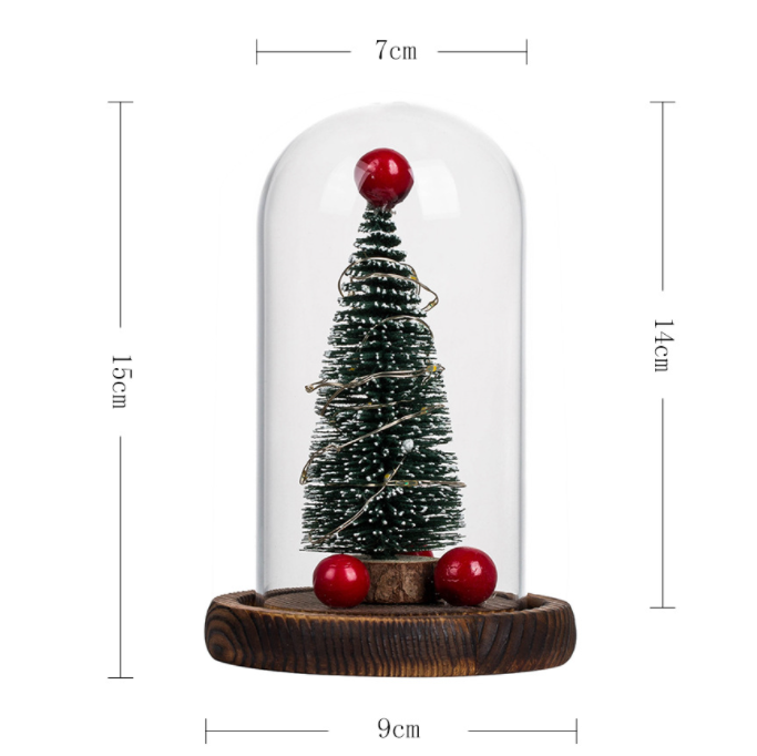 Creative LED Christmas Tree Decorations With Glass Cover