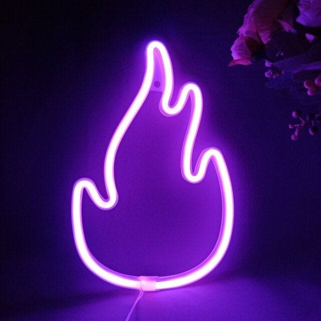 Fire Flame Neon Light