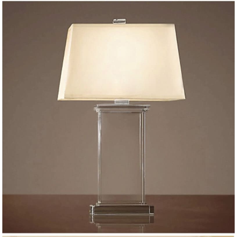 Glass Pillar Transparent Table Lamp