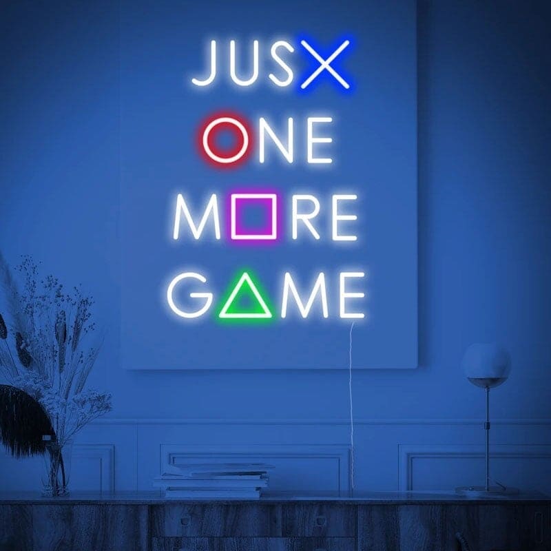 Just One More Game Neon Sign