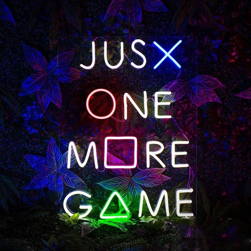 Just One More Game Neon Sign