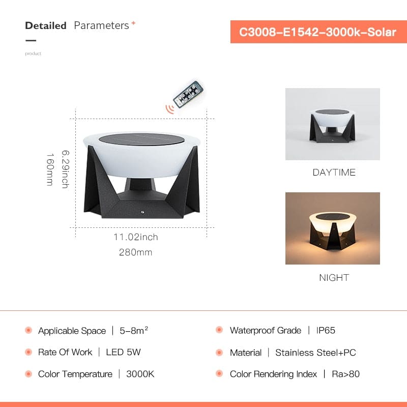 LED Fence Gate Pillar Head Lamp