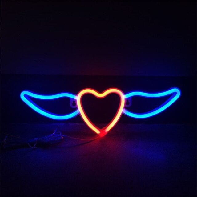 Love Wings Neon Light