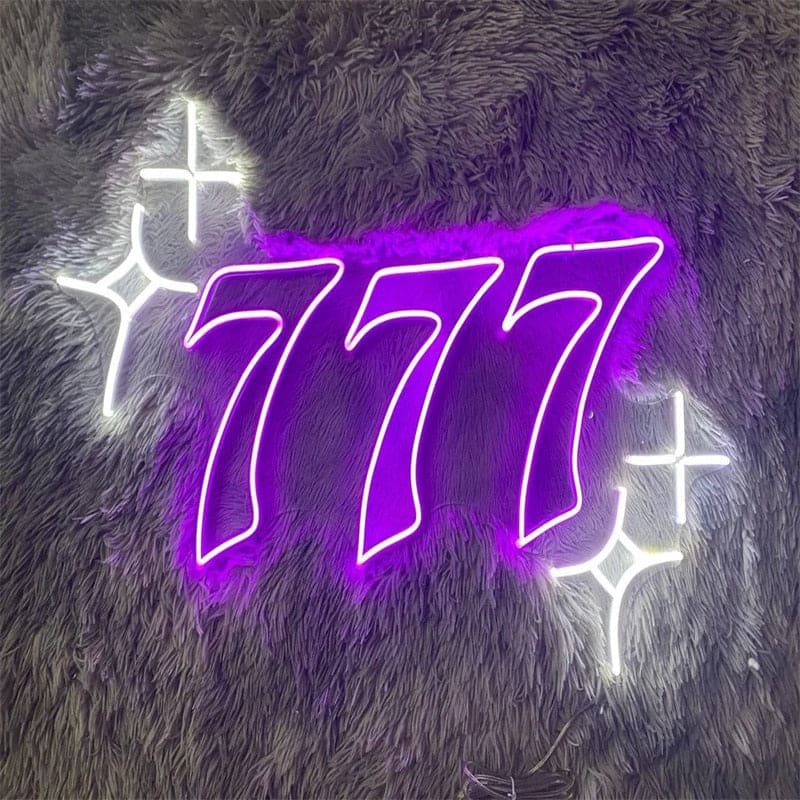Lucky Number 777 Neon Sign