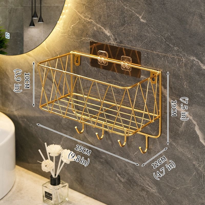 Luxury Gold Bathroom Shelf