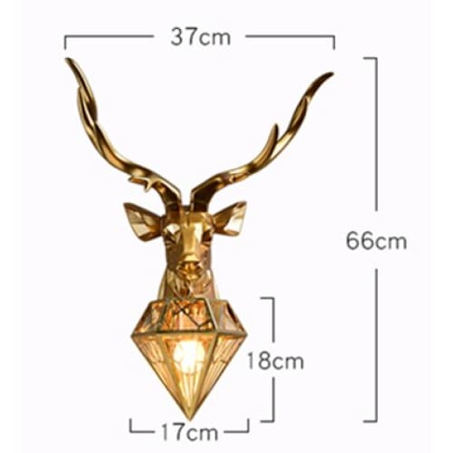 Modern Deer Head Resin Wall Lamp