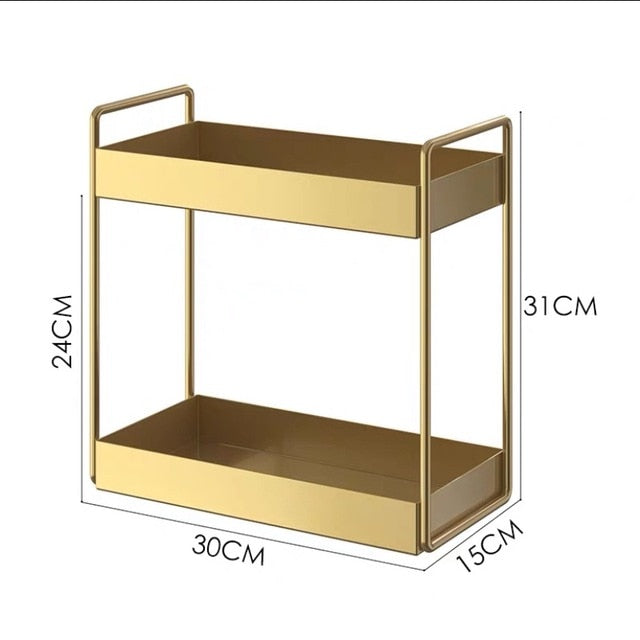 Metallic Gold Beauty Organiser