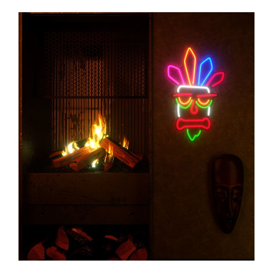 Tiki Mask Neon Signs