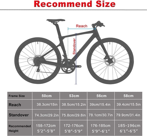 Road Bike Size Chart