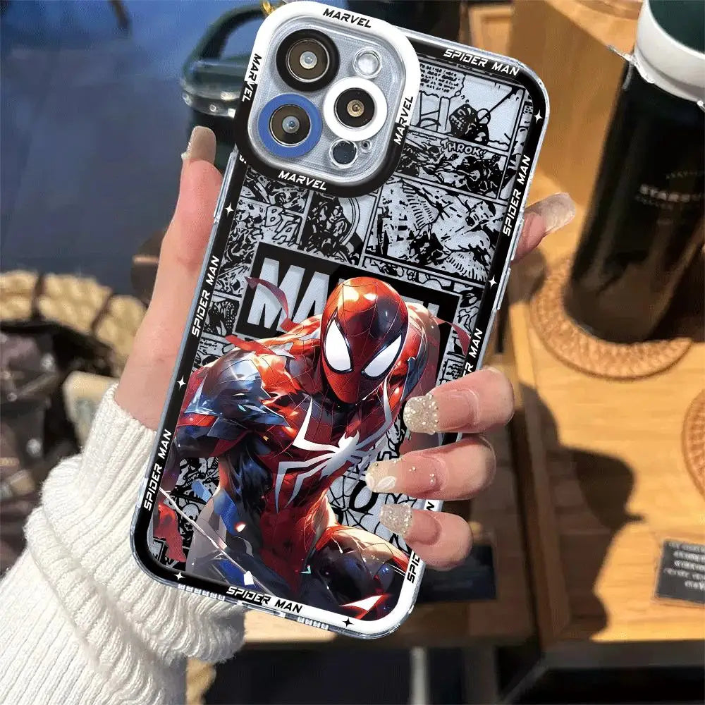 Marvel Spider Man Iron Phone Case for Apple iPhone Clear Cover