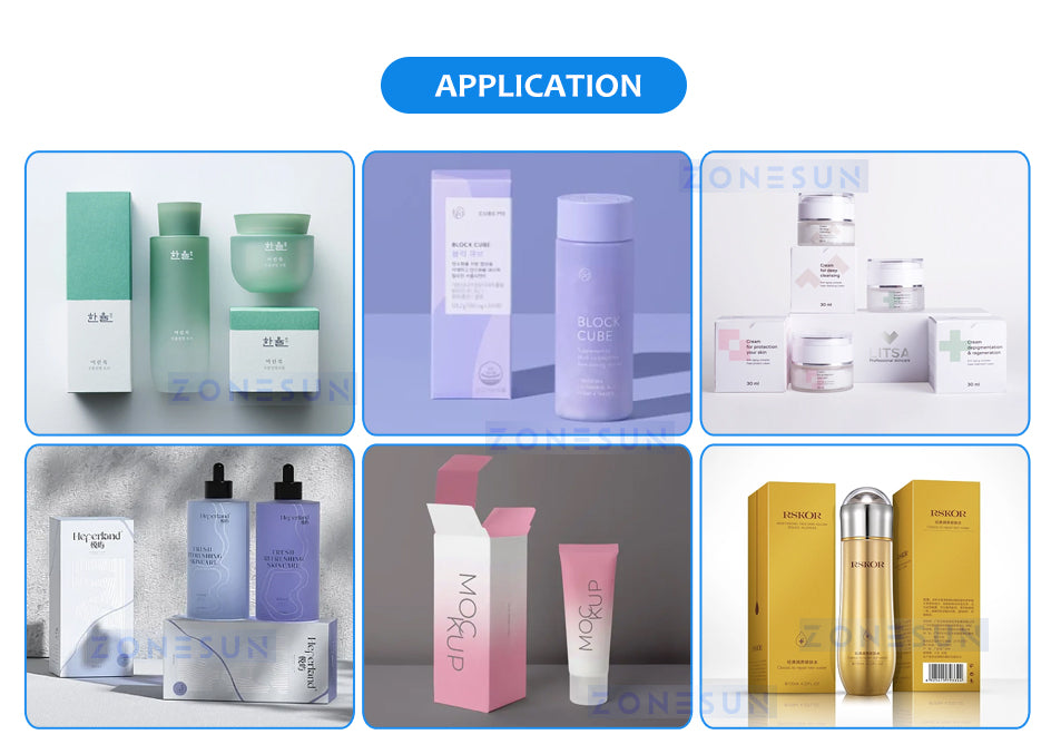 ZONESUN ZS-MSZH50L Automatic Vertical Cartoning Machine Applications