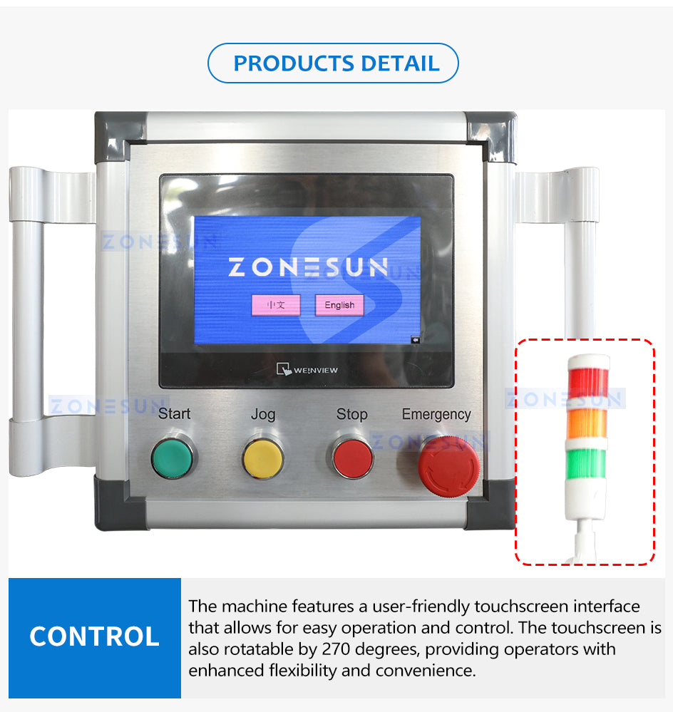 ZONESUN ZS-MSZH50L Automatic Vertical Cartoning Machine Touch Screen