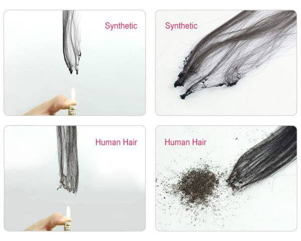 Distinguish Real Human Hair and Synthetic Hair burn test