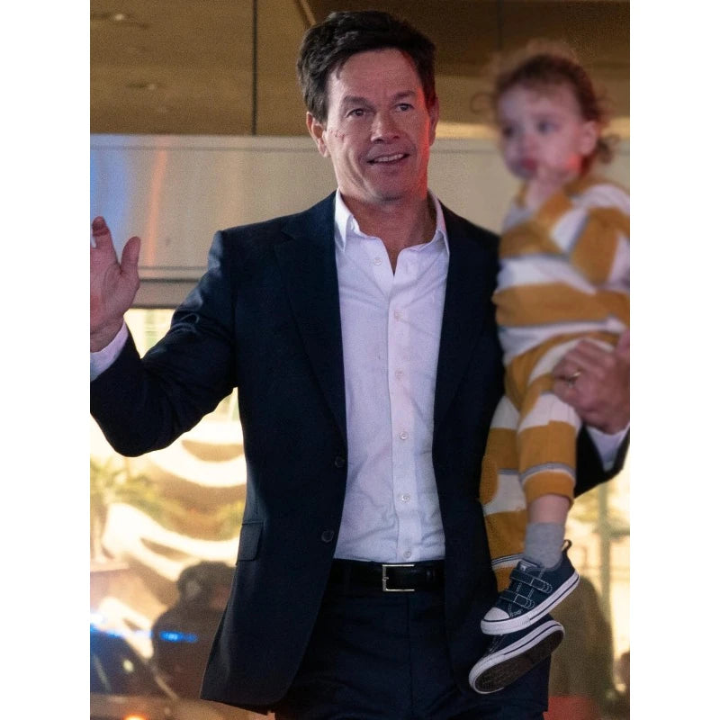 Mark Wahlberg The Family Plan Black Suit