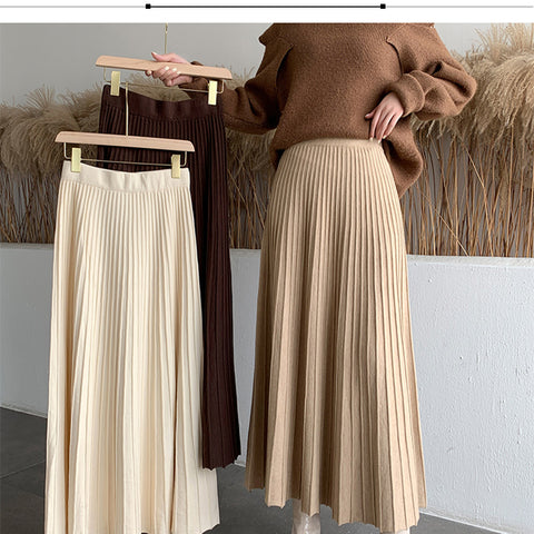超ロングニットプリーツスカート – Walux Store 超ロングニットプリーツスカート – Walux Store