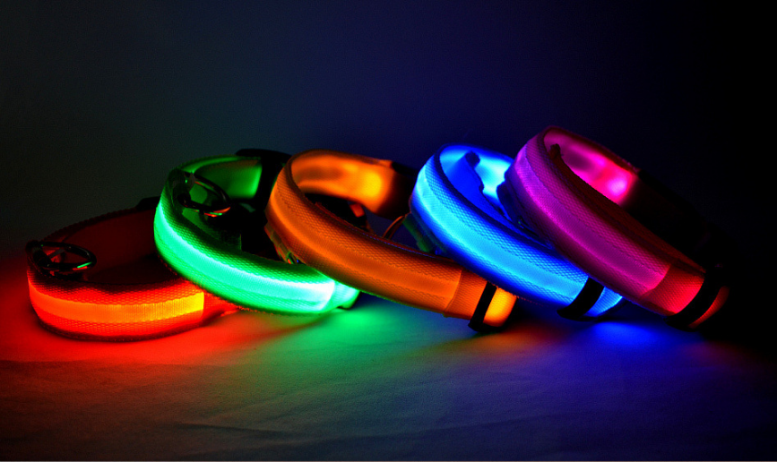 Nylon LED Pet Dog Luminous Collar