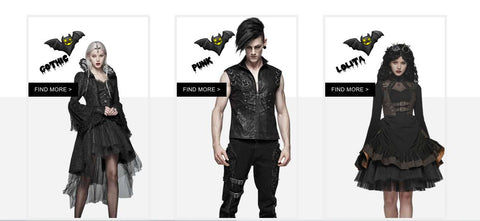 punkravestore webpage showcase