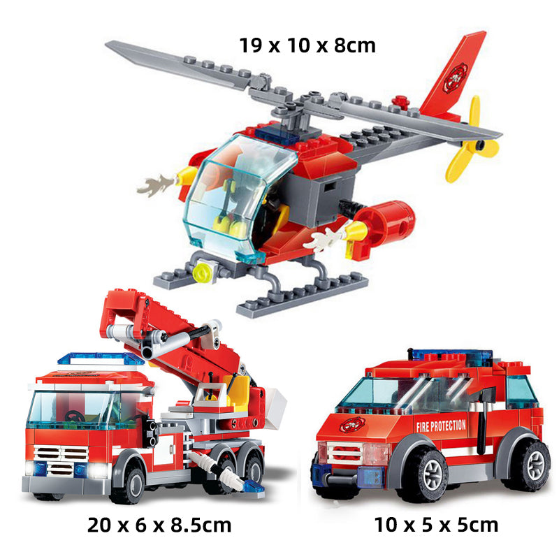 City Fire Station Building Blocks Model - 774pcs Toy Set