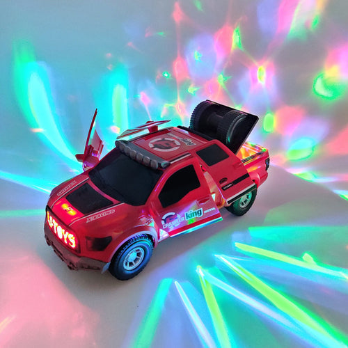 Adaptable Electric Police Car Toy for Boys, with Dancing and Rotating Features