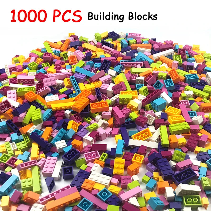 City DIY Building Blocks 1000-Piece Bulk Model - Eco-Friendly and Sealed Bag