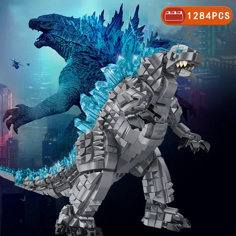 Creative Monster Godzilla Building Blocks with Mechanical Features