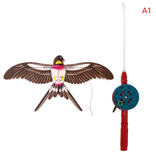 Mini Plastic  Eagle Kite with 40cm Fishing Rod