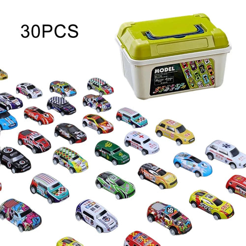 Alloy Baby Car Set with Storage Box - Assorted Racing Models