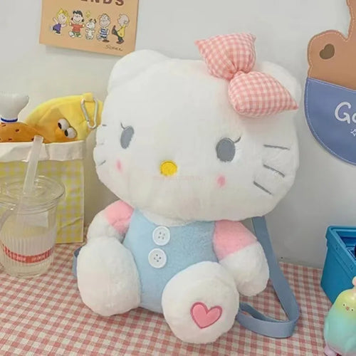 New Sanrio Hello Kitty Plush Backpack Kawaii Stuffed Animals Dolls