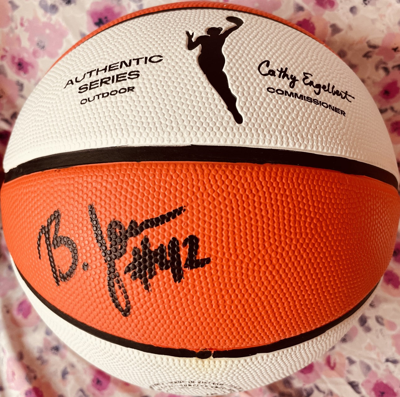 Brionna Jones autographed Wilson WNBA outdoor basketball