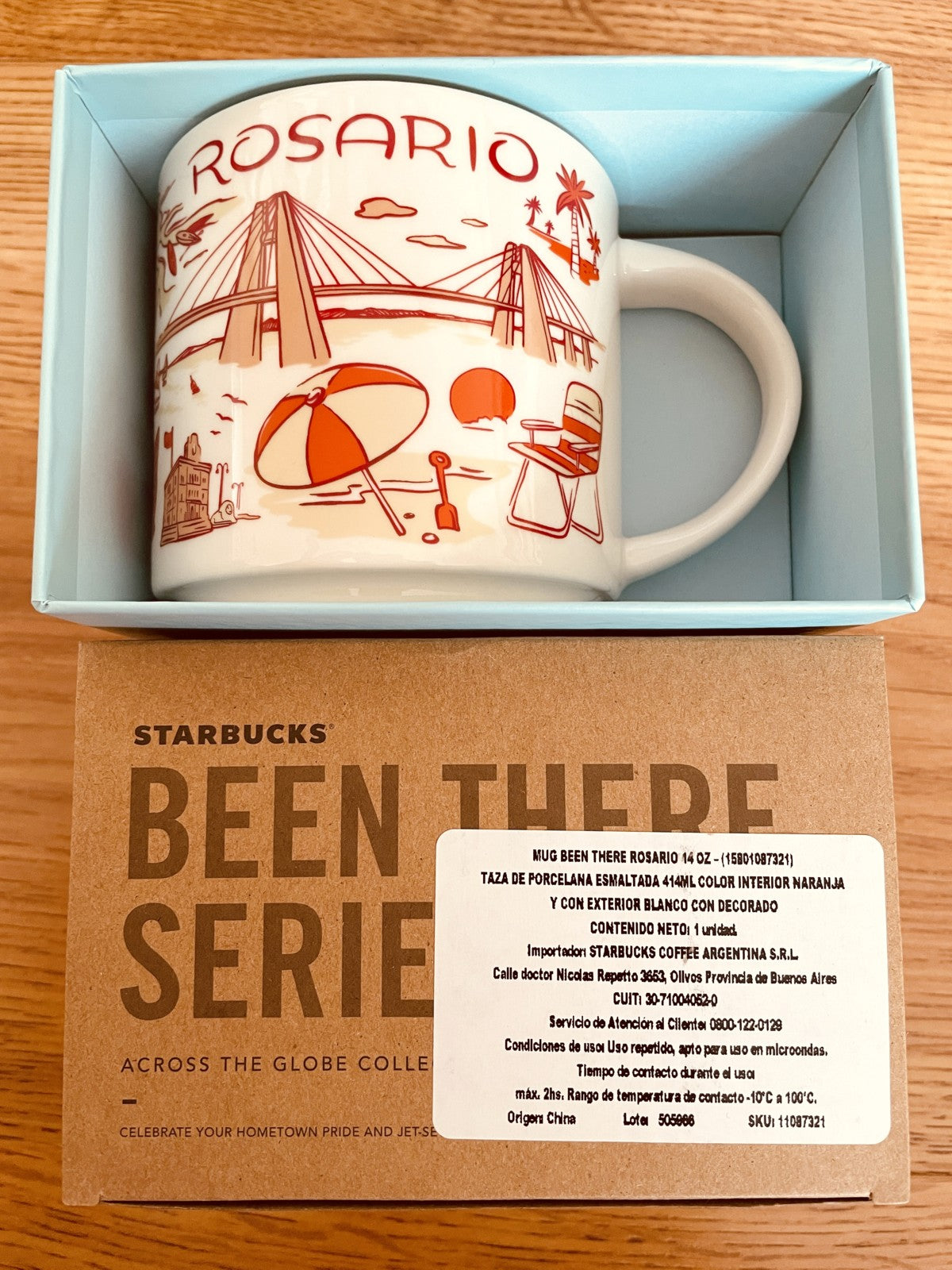 Starbucks 2018 Been There Series Rosario (Argentina) 14 ounce collector coffee mug NEW