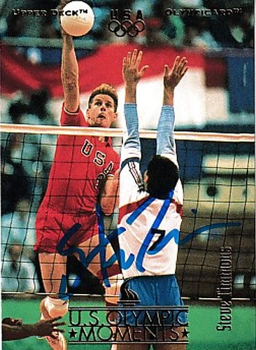 Steve Timmons autographed 1996 Upper Deck US Olympic Moments volleyball card