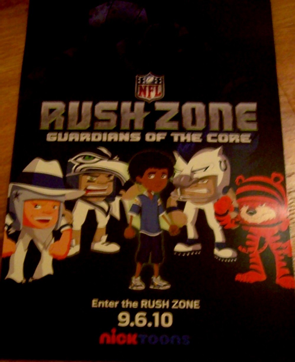 NFL Rush Zone 2010 San Diego Comic-Con 11x17 Nick Toons promo poster