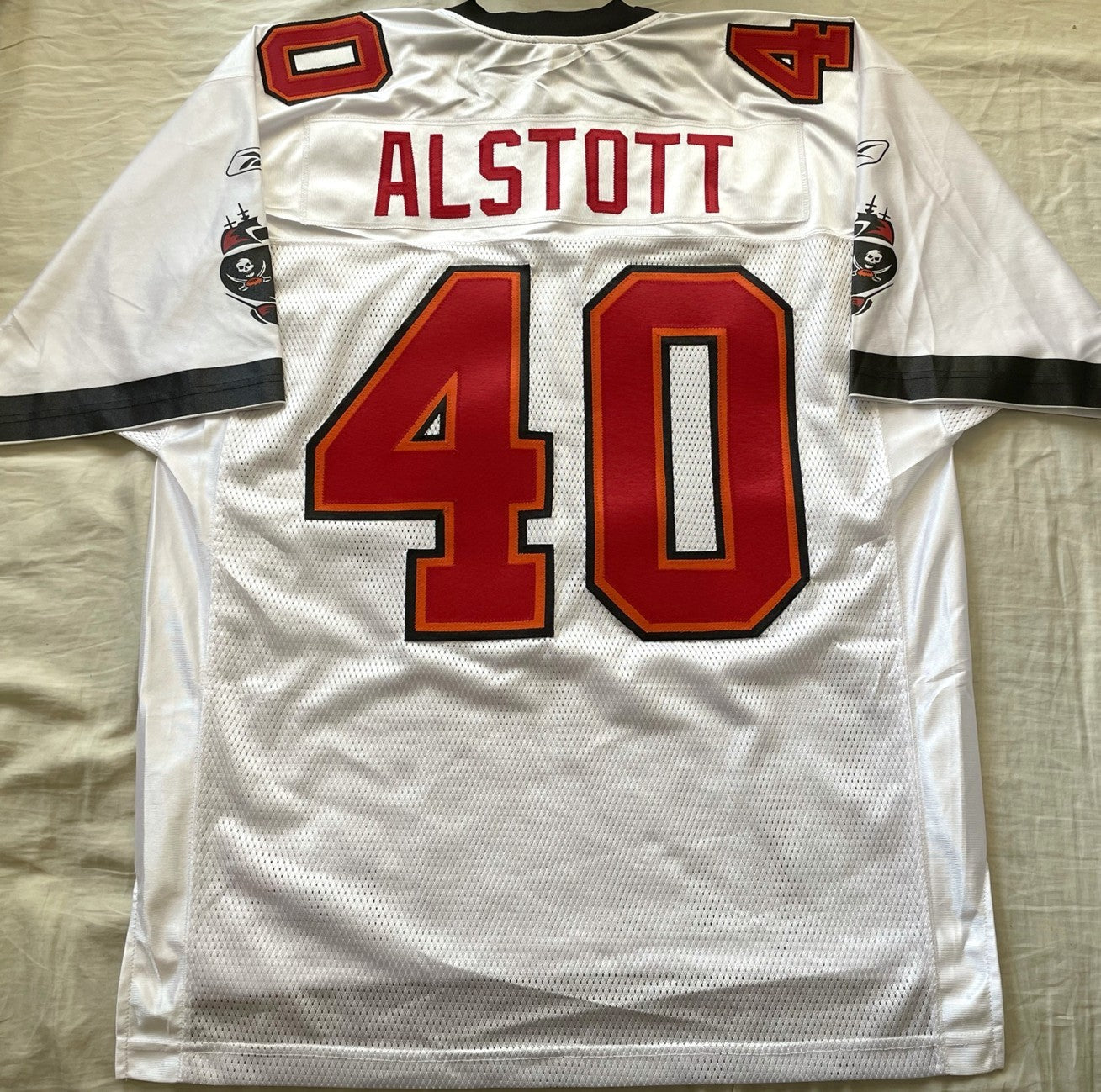 Mike Alstott Tampa Bay Buccaneers authentic Reebok white triple stitched jersey NEW