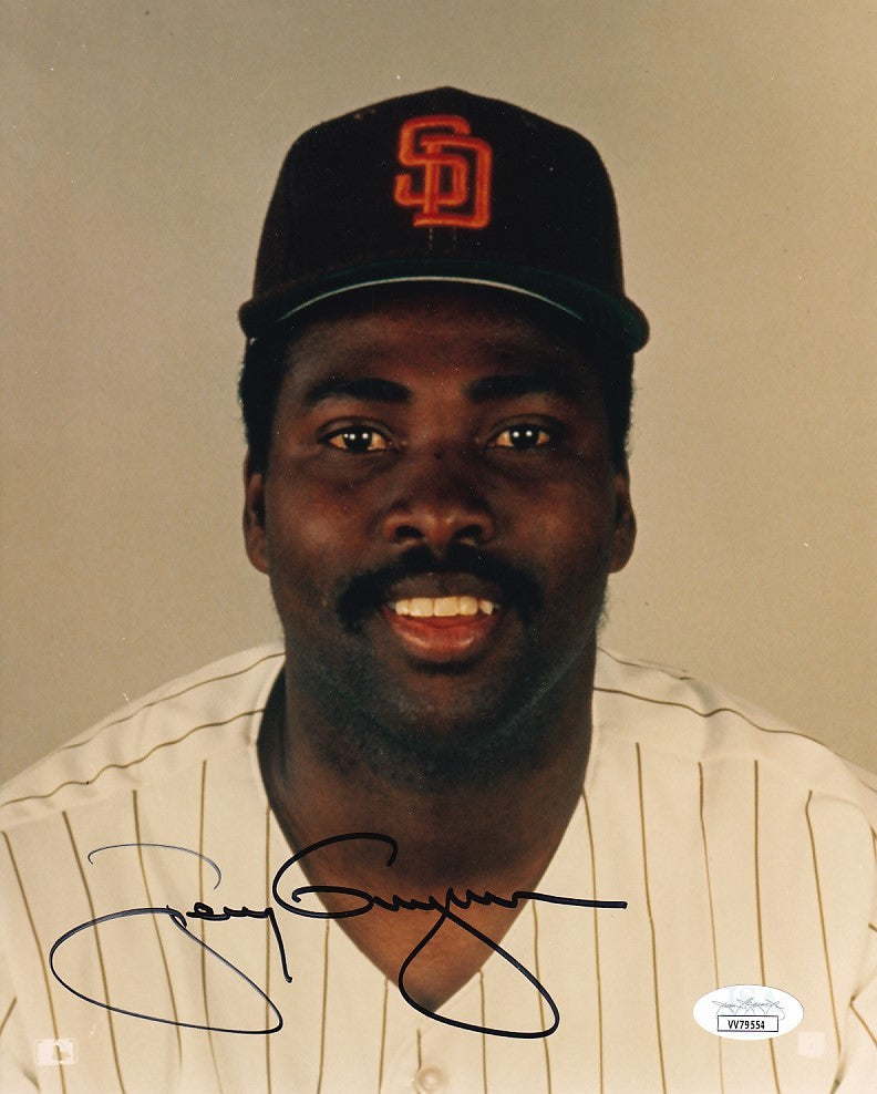 Tony Gwynn autographed San Diego Padres vintage 1980s 8x10 portrait photo JSA